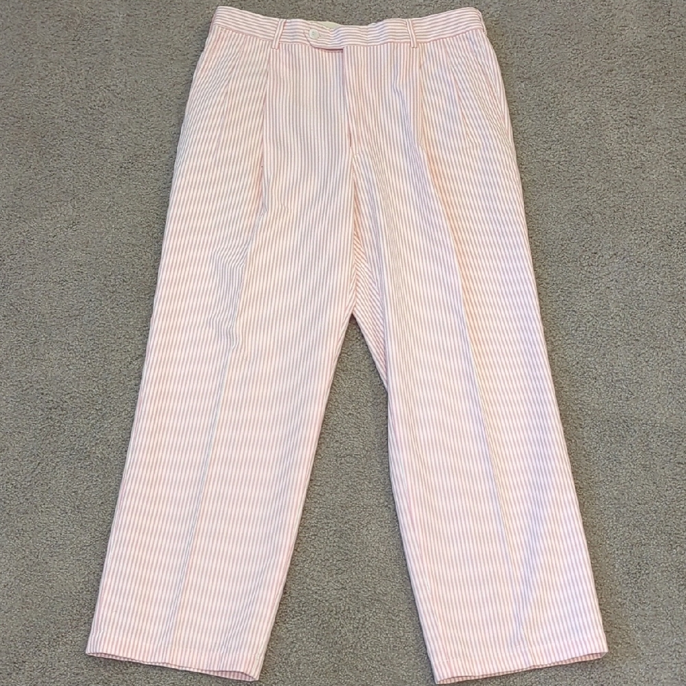 Berle Pleated Front Seersucker Pants